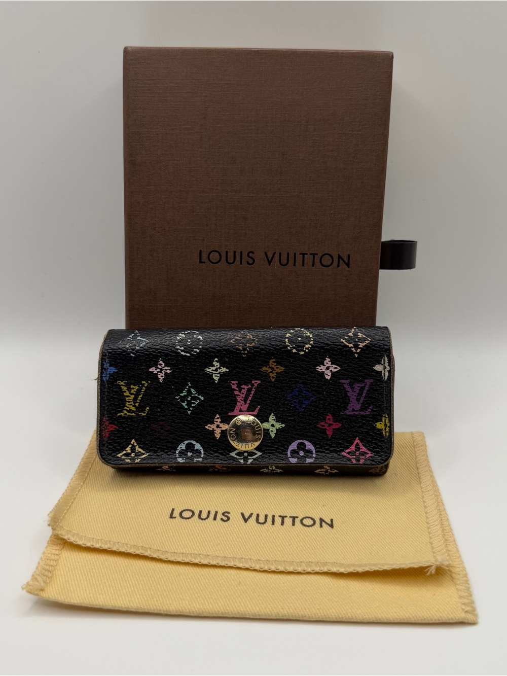 Louis Vuitton Black Murakami 4-Key Holder